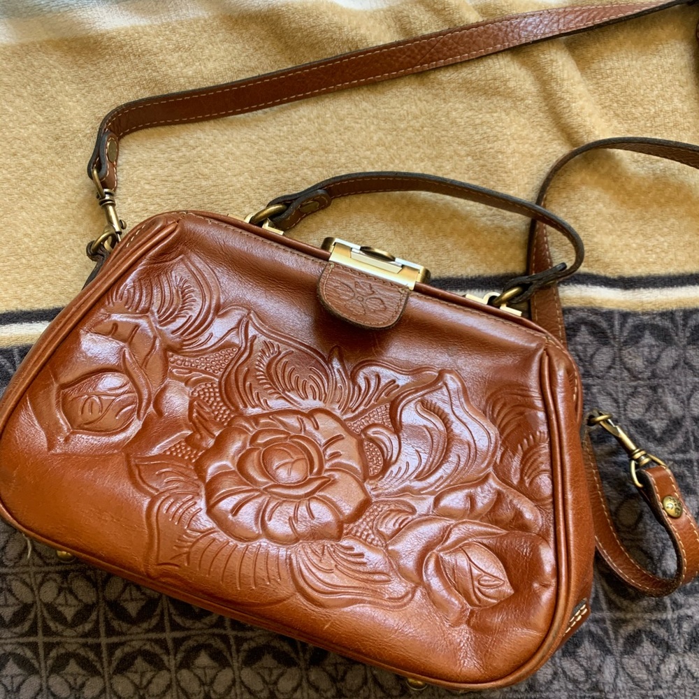 Patricia Nash Gracchi Tooled Leather Satchel